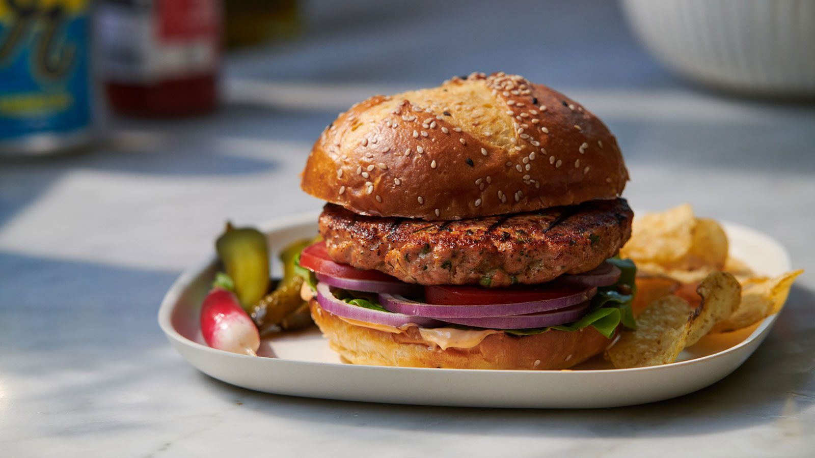 Grilled Salmon Burgers with Hoisin and Ginger