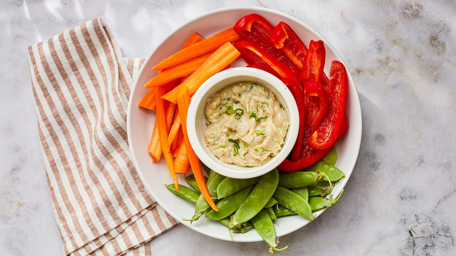 Miso-Tahini Butter with Carrot & Pepper Dippers