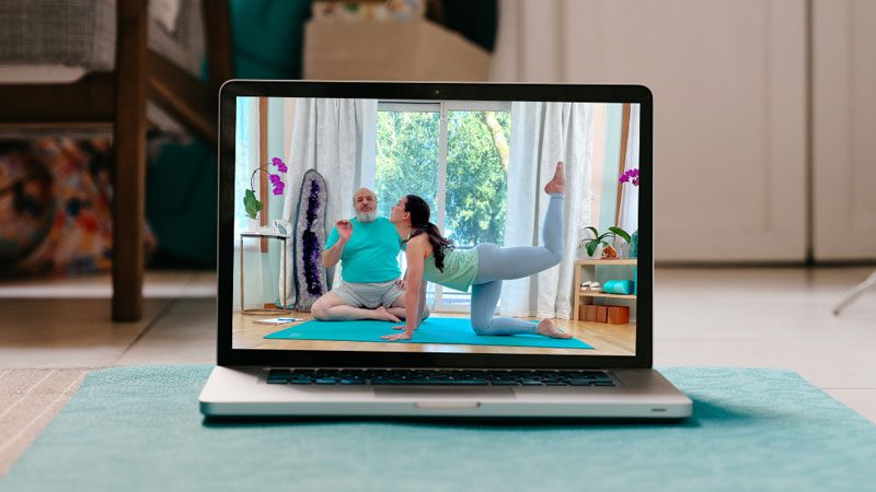 Virtual yoga class