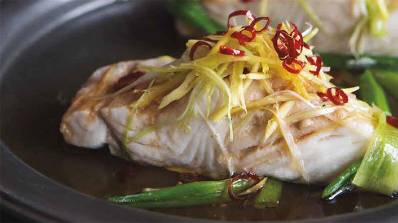 steamed halibut