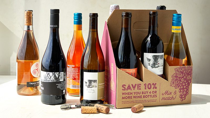 10% off wine any time you buy four bottles or more.