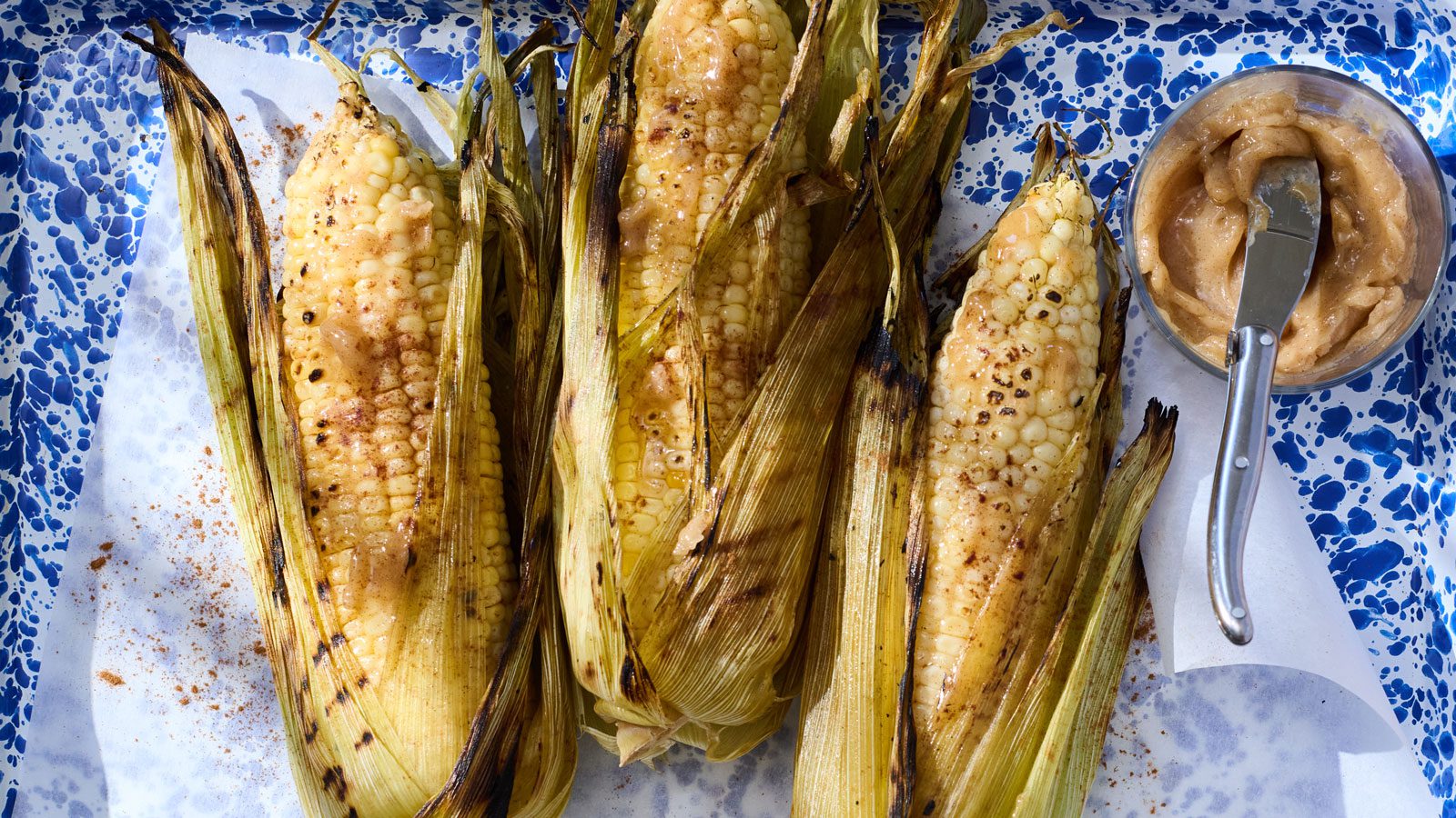 Grilled Corn with Honey-Cinnamon Butter