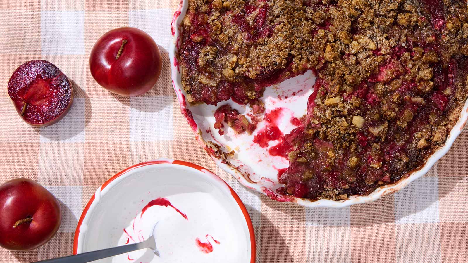 Paleo Plum Pie with Crumb Topping