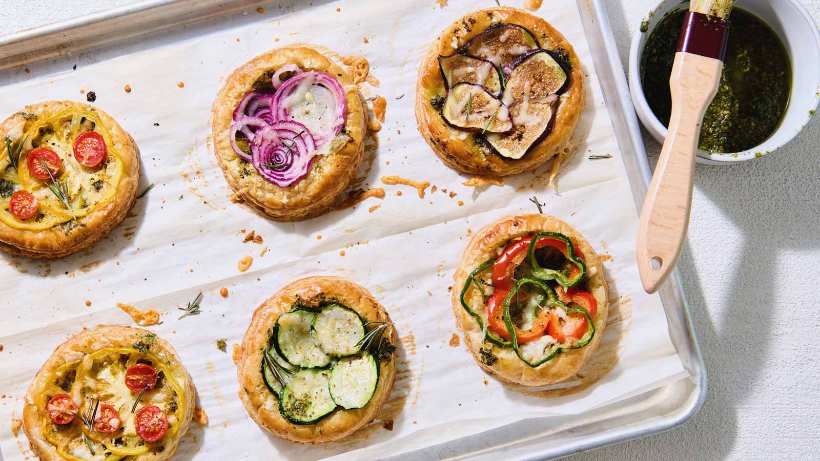 Savory Rainbow Harvest Tarts