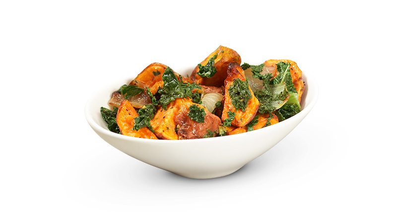 PCC roasted yam & kale salad