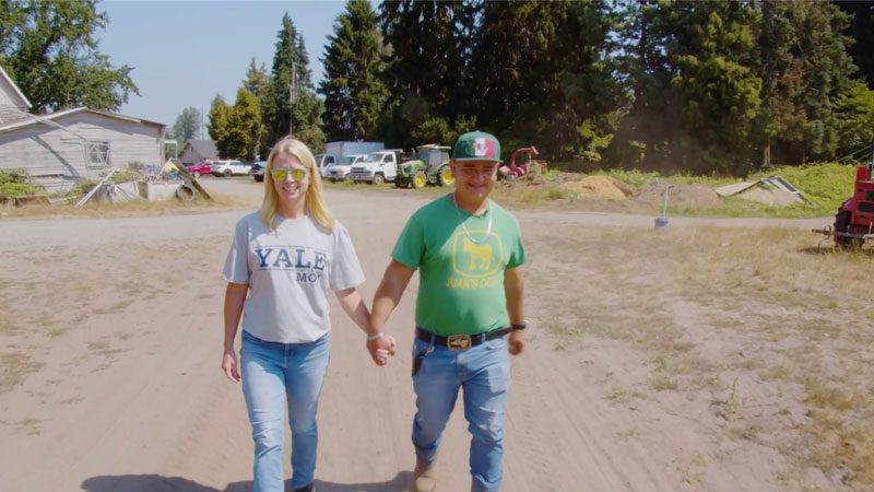 Amy and Augustin, owners of Four Elements Farm