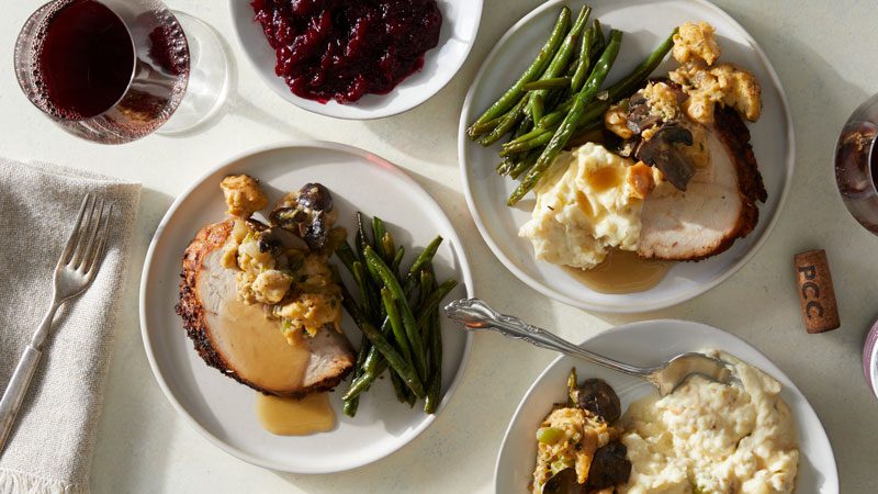 Roasted Turkey Dinner for 2