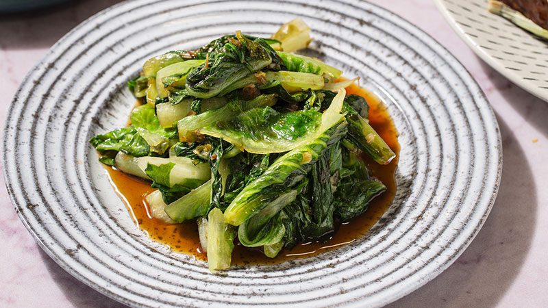 stir fried romaine