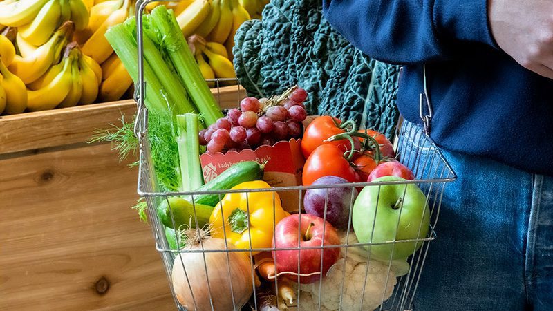 A basket of groceries