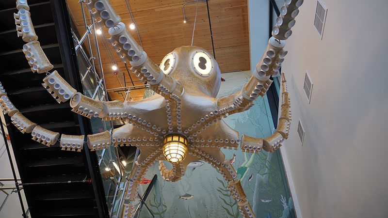 Octopus at Ballard PCC created by Seattle artist Kyler Martz