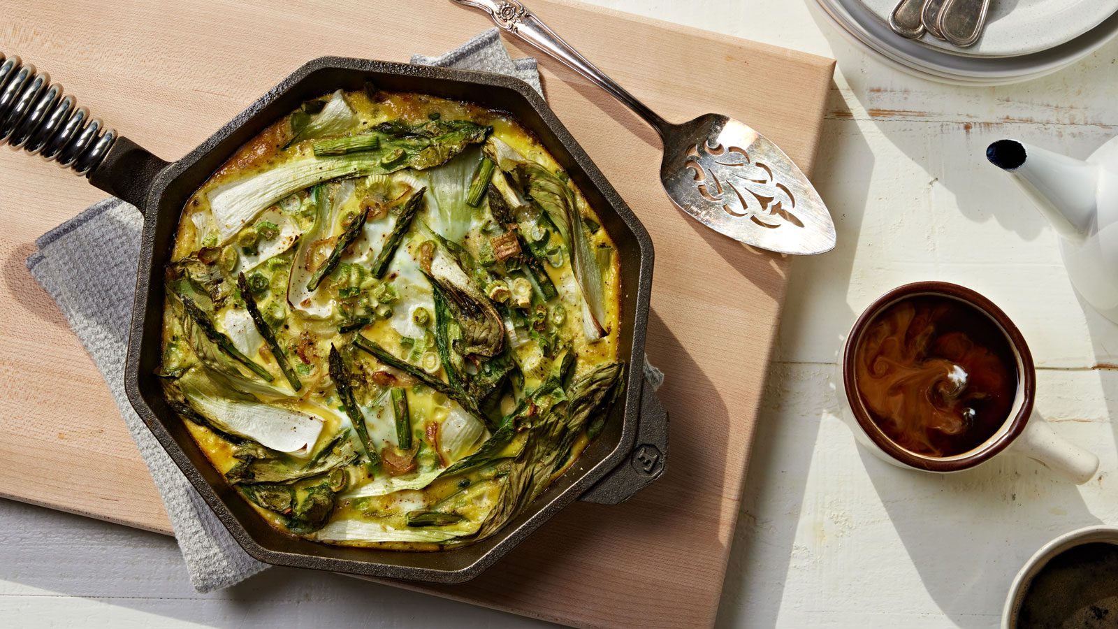 Asparagus and Bok Choy Frittata