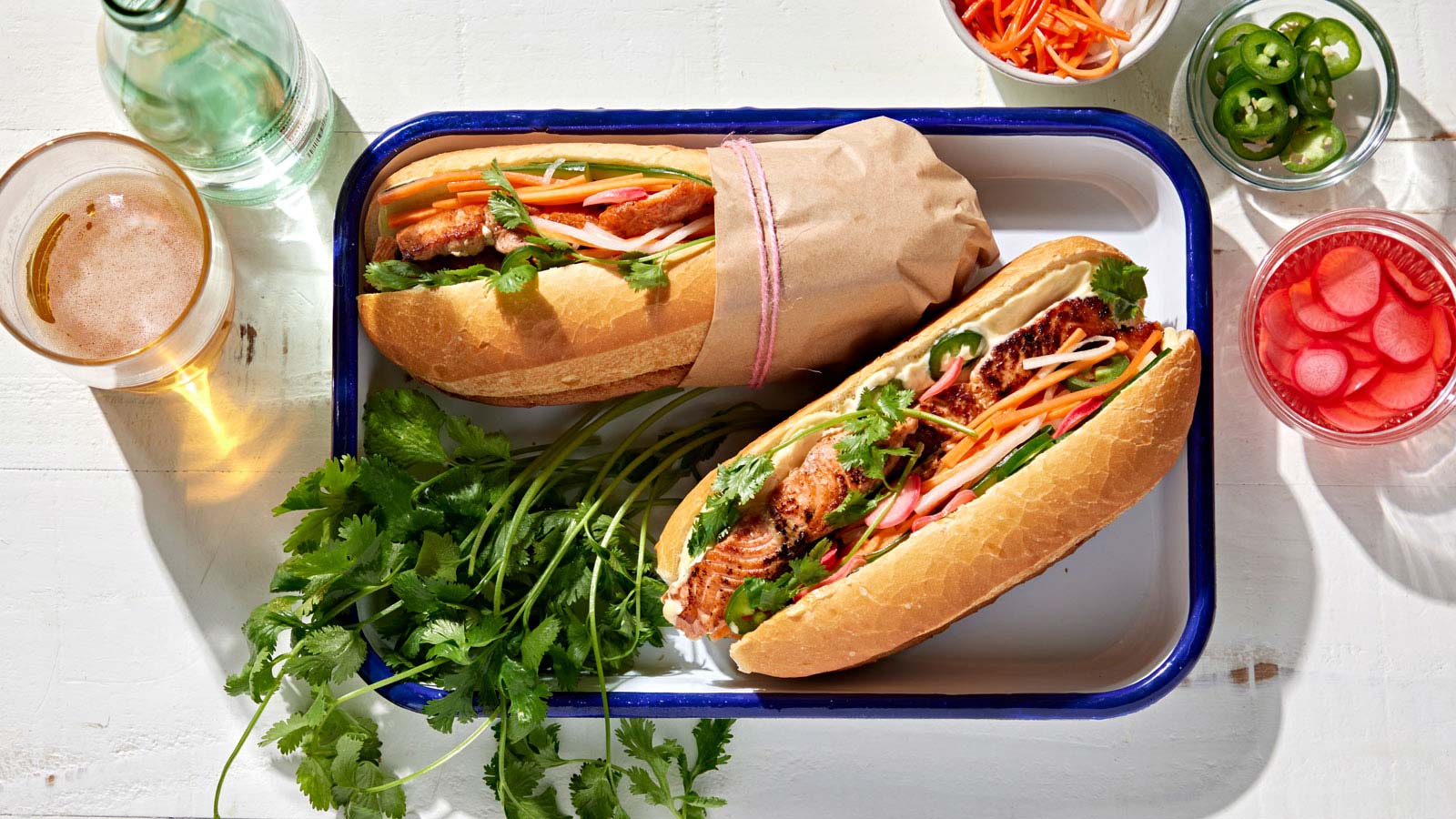 Salmon Banh Mi Sandwiches
