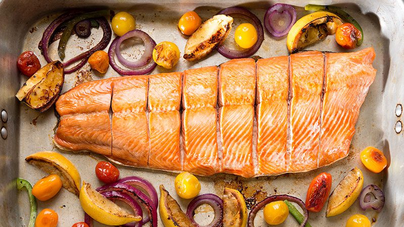 Sheet pan salmon recipe