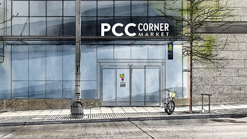 PCC Corner Market mockup