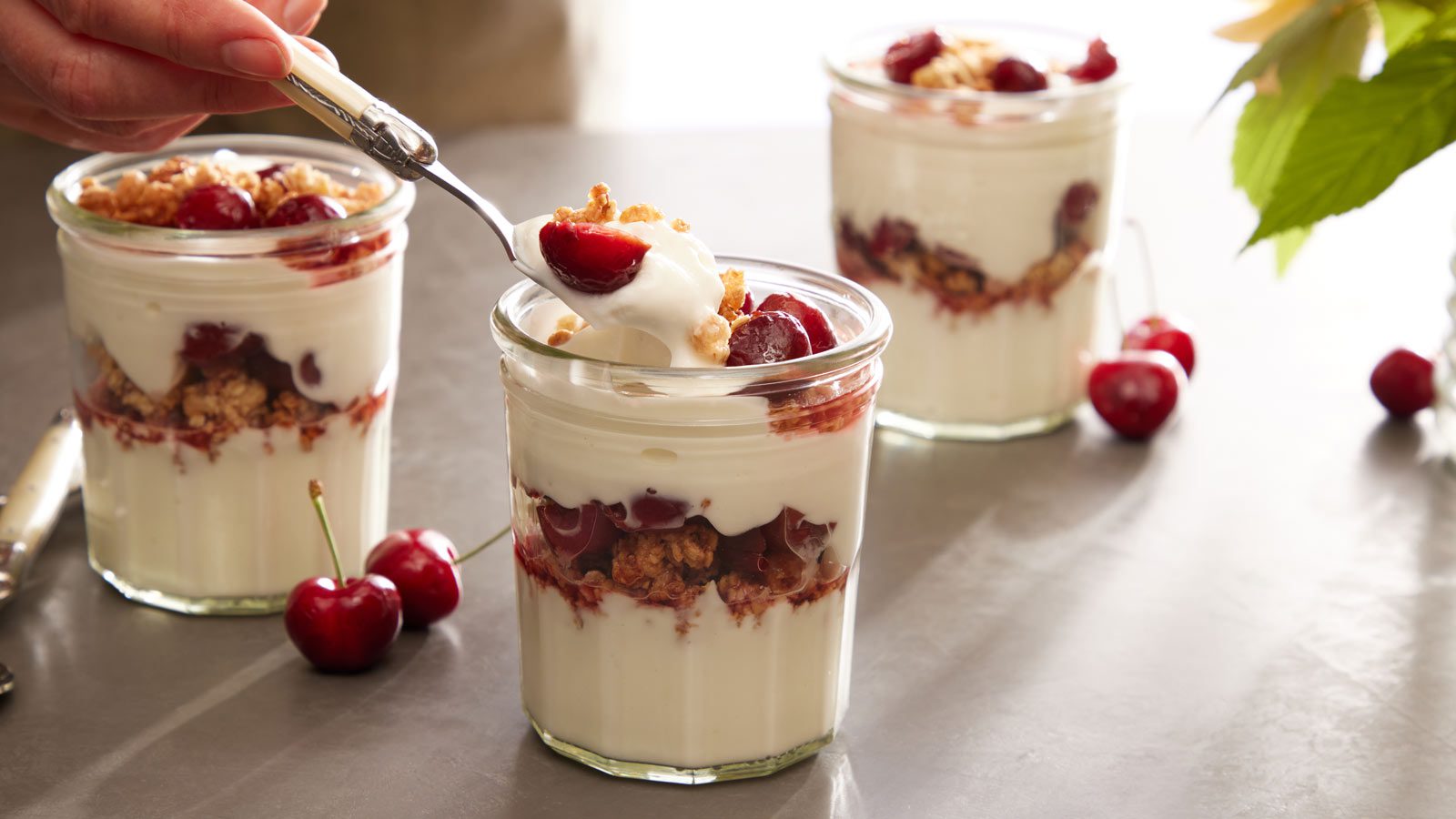 Balsamic Cherry Parfait
