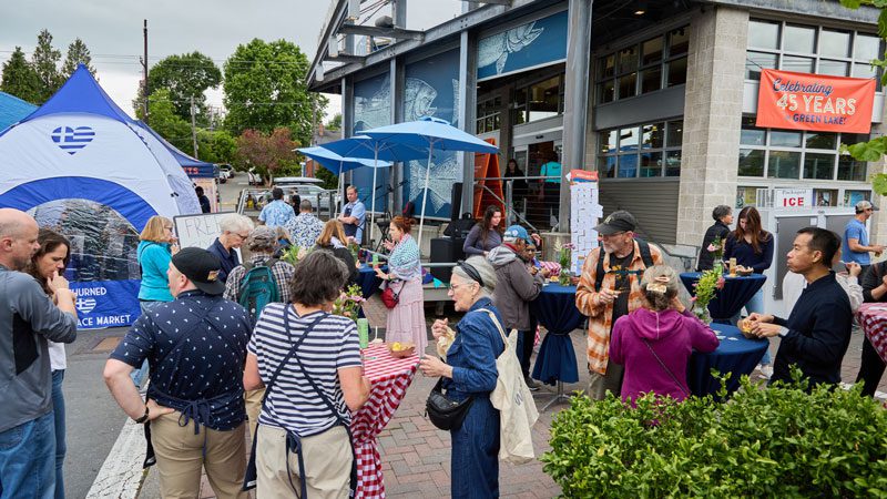 A community block party event at Greenlake Aurora PCC's 45th anniversary.