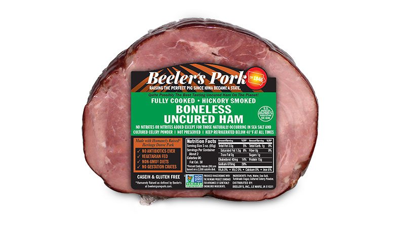 Uncured Boneless Half Ham