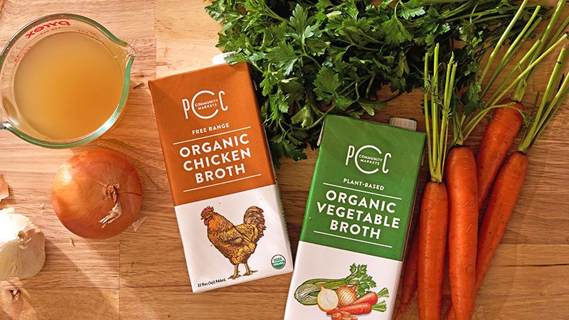 Cartons of PCC broth