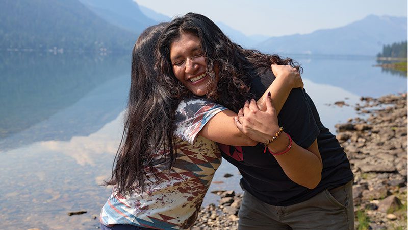 Hugging at Lake Wenatchee