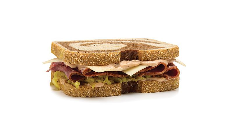 PCC pastrami reuben sandwich