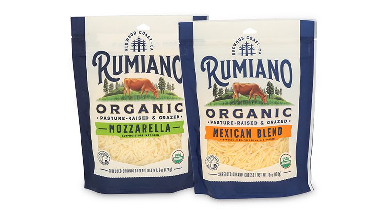 Rumiano Organic Shredded Mozzarella & Mexican Blend