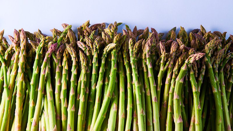Blue asparagus tips