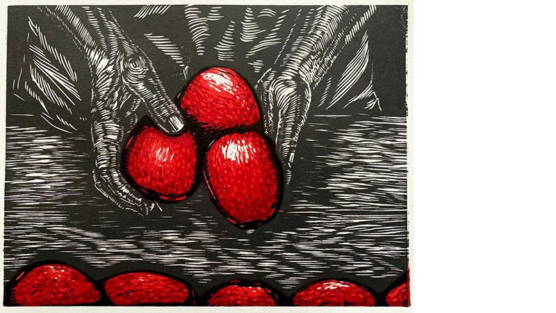 An illustration by Christie Tirado titled 'Manos Que Nos Sostienen'