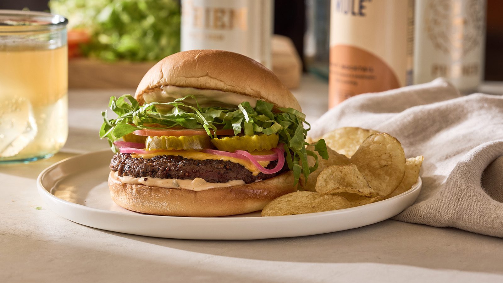 Smashburger with Mustard Seeds