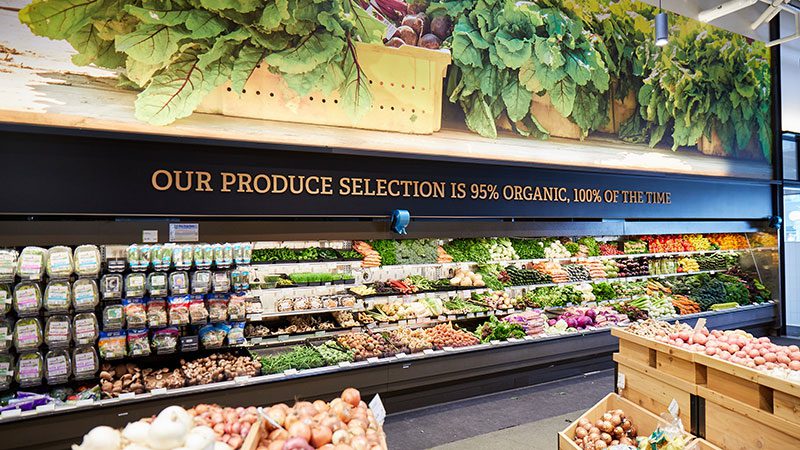 Organic produce department