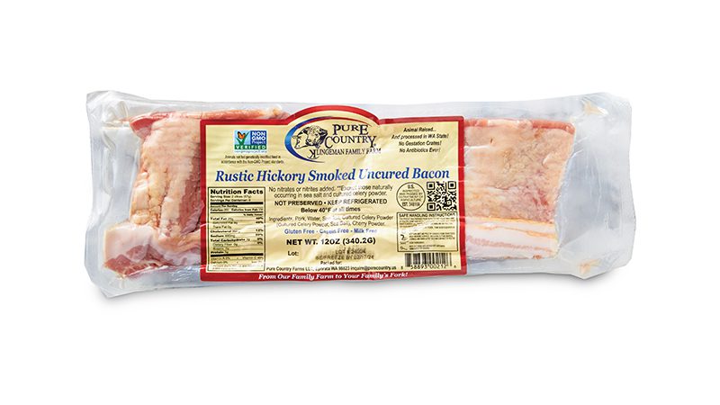 Rustic Hickory Smoked Uncured Bacon